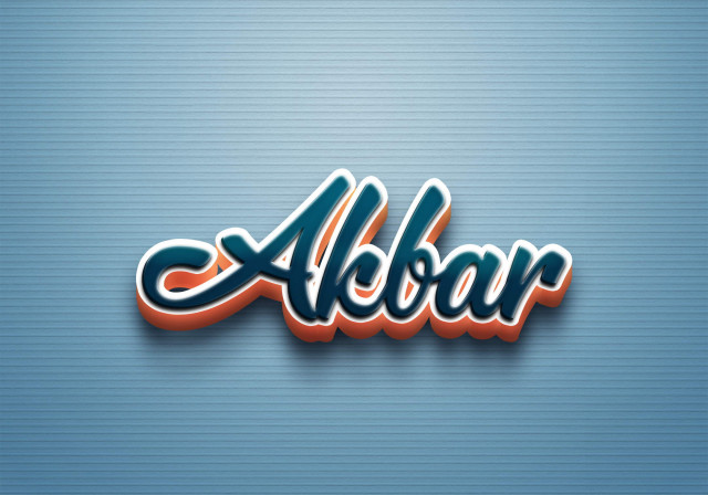 Free photo of Cursive Name DP: Akbar