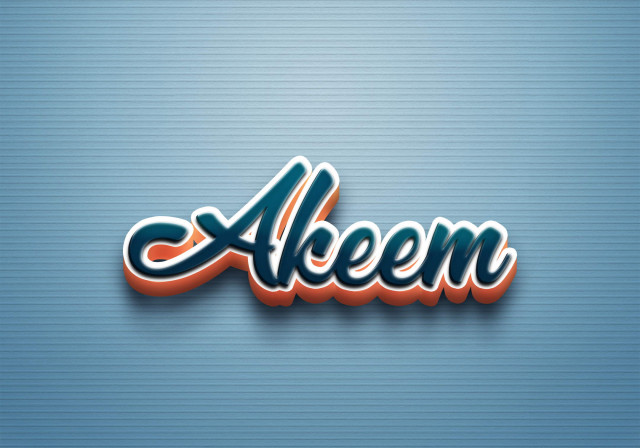 Free photo of Cursive Name DP: Akeem