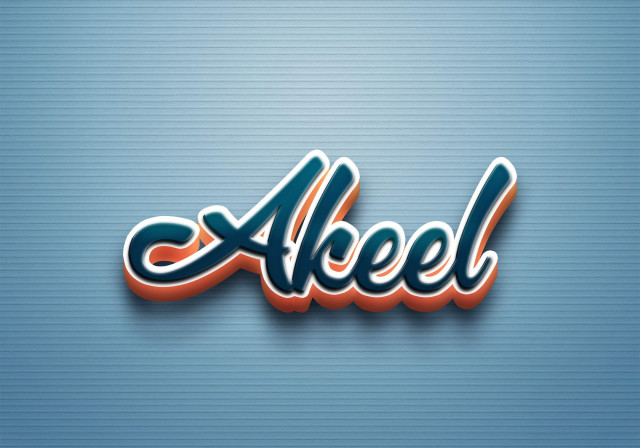 Free photo of Cursive Name DP: Akeel