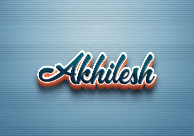 Free photo of Cursive Name DP: Akhilesh