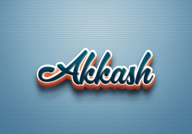 Free photo of Cursive Name DP: Akkash