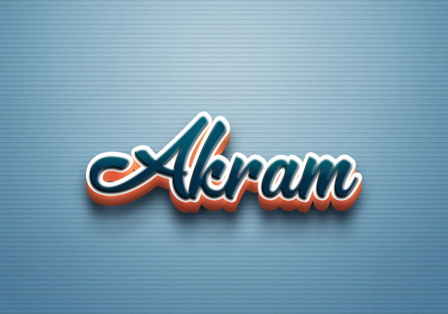 Free photo of Cursive Name DP: Akram