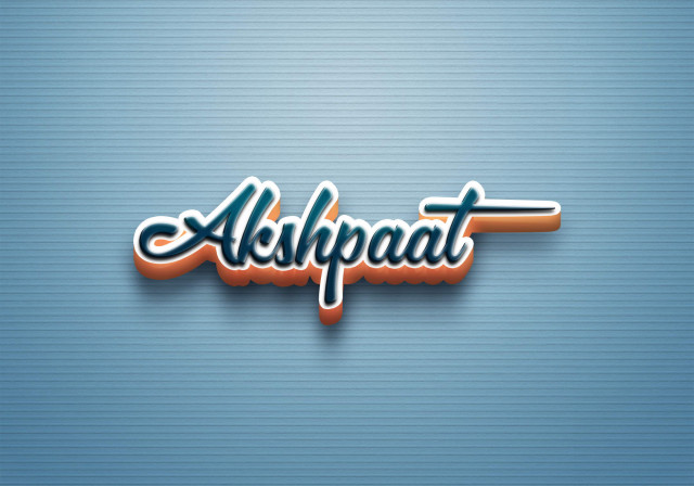 Free photo of Cursive Name DP: Akshpaat
