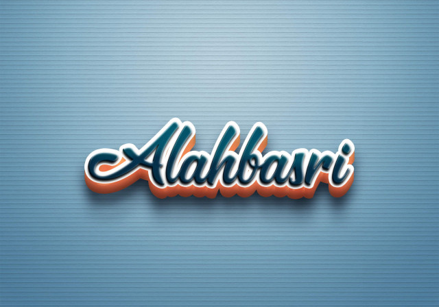 Free photo of Cursive Name DP: Alahbasri