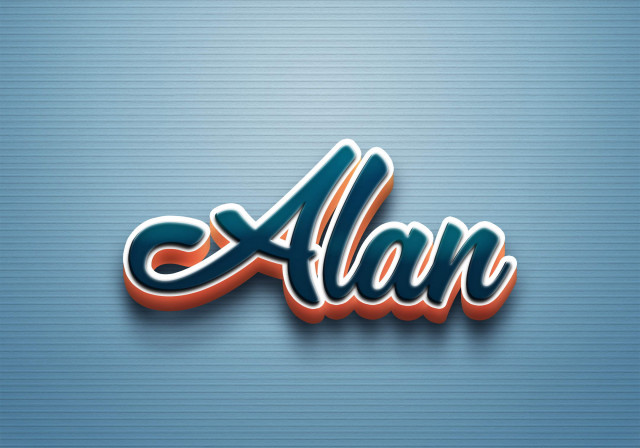 Free photo of Cursive Name DP: Alan