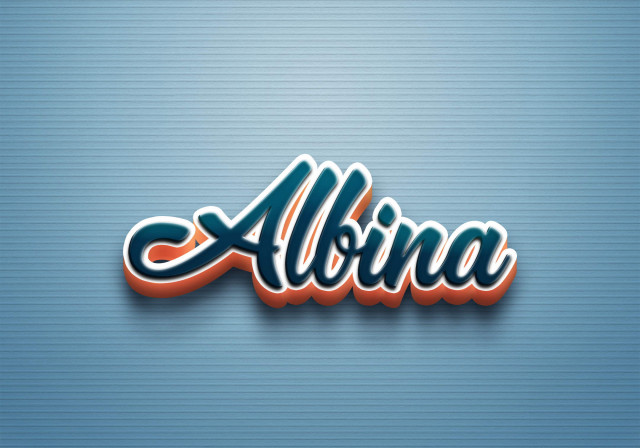 Free photo of Cursive Name DP: Albina