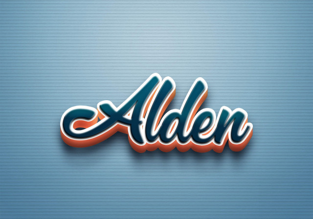 Free photo of Cursive Name DP: Alden