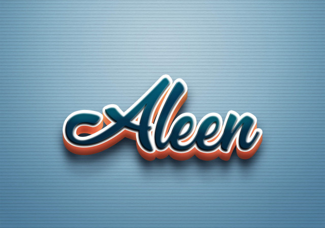 Free photo of Cursive Name DP: Aleen