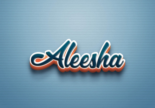 Free photo of Cursive Name DP: Aleesha