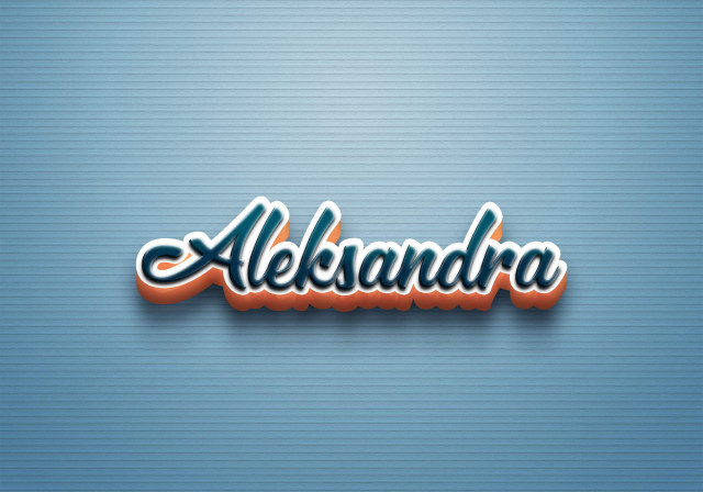 Free photo of Cursive Name DP: Aleksandra