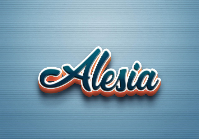 Free photo of Cursive Name DP: Alesia