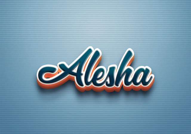 Free photo of Cursive Name DP: Alesha