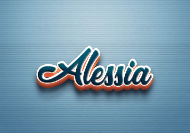 Free photo of Cursive Name DP: Alessia
