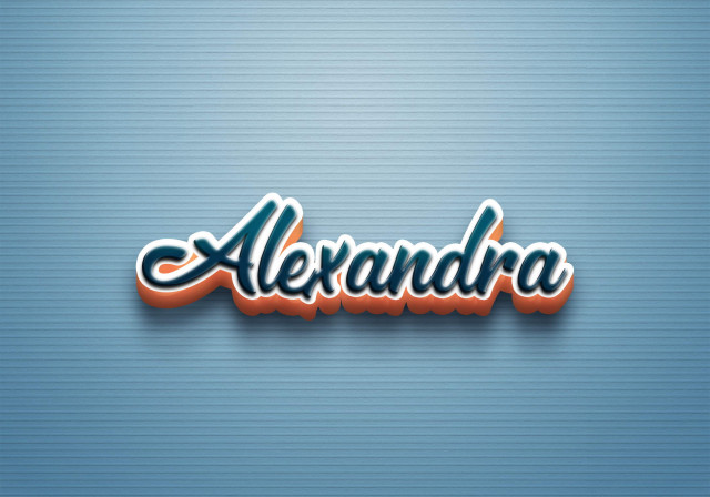 Free photo of Cursive Name DP: Alexandra