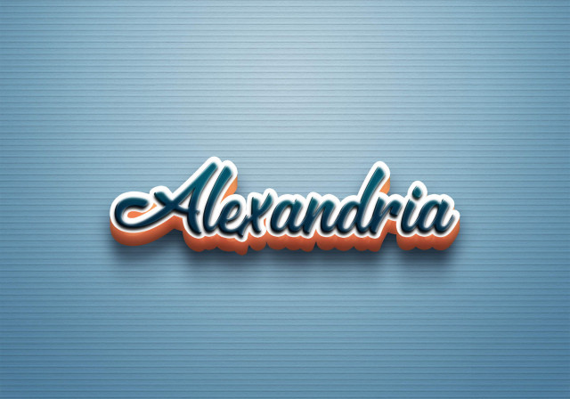 Free photo of Cursive Name DP: Alexandria