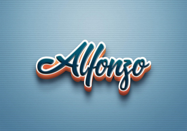 Free photo of Cursive Name DP: Alfonzo