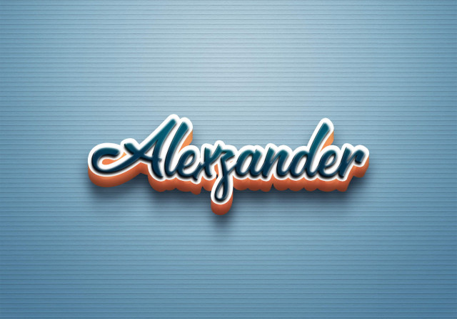 Free photo of Cursive Name DP: Alexzander