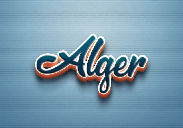 Free photo of Cursive Name DP: Alger