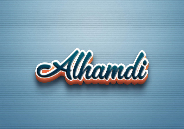 Free photo of Cursive Name DP: Alhamdi