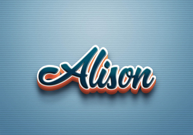 Free photo of Cursive Name DP: Alison