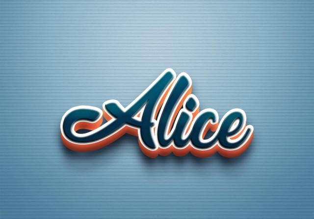 Free photo of Cursive Name DP: Alice