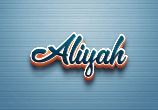 Free photo of Cursive Name DP: Aliyah