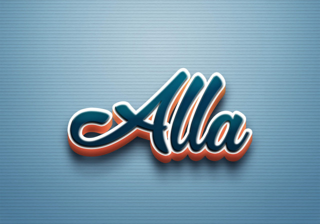 Free photo of Cursive Name DP: Alla