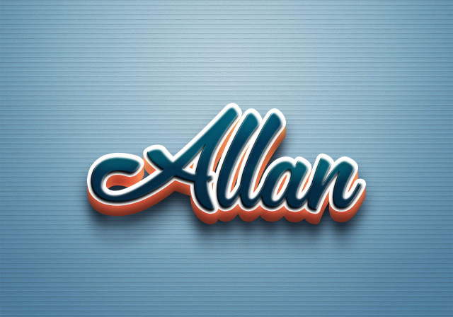 Free photo of Cursive Name DP: Allan