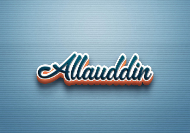 Free photo of Cursive Name DP: Allauddin