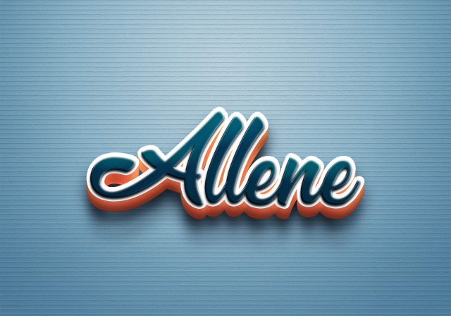 Free photo of Cursive Name DP: Allene