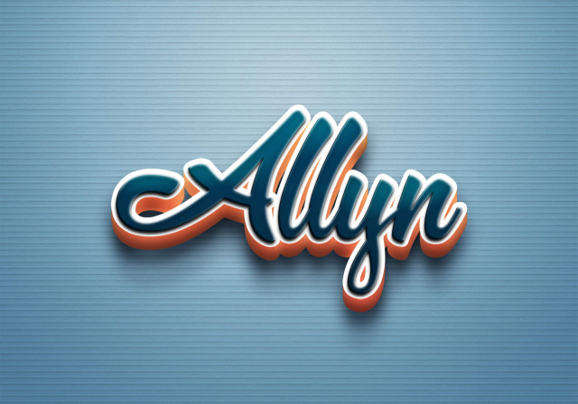 Free photo of Cursive Name DP: Allyn