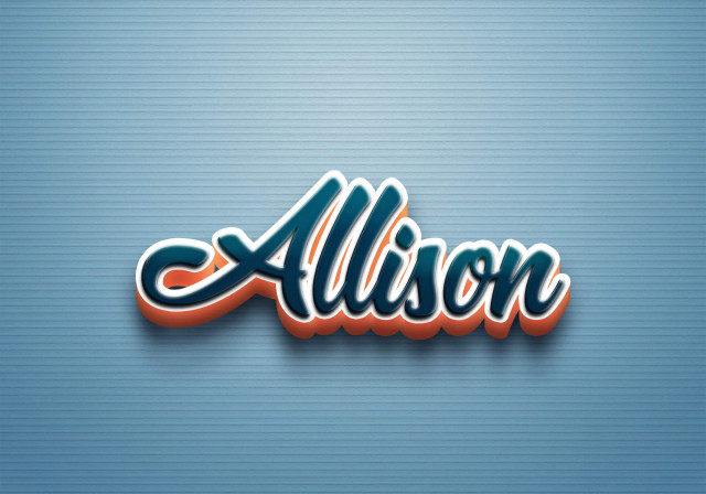 Free photo of Cursive Name DP: Allison