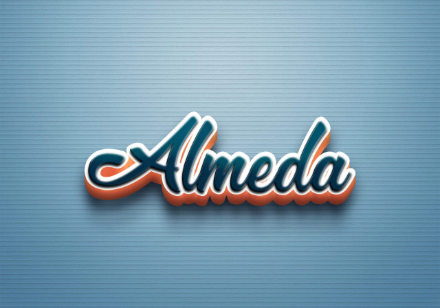 Free photo of Cursive Name DP: Almeda