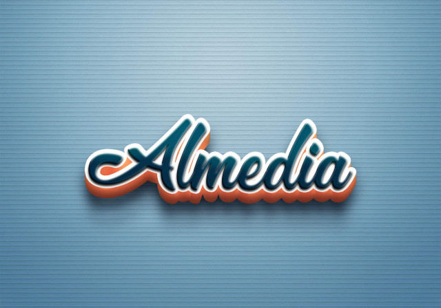 Free photo of Cursive Name DP: Almedia