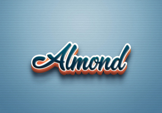 Free photo of Cursive Name DP: Almond