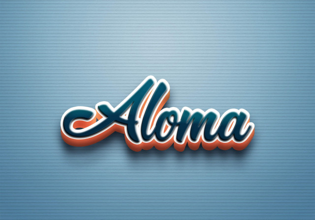 Free photo of Cursive Name DP: Aloma