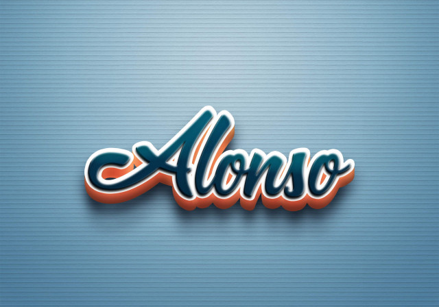 Free photo of Cursive Name DP: Alonso