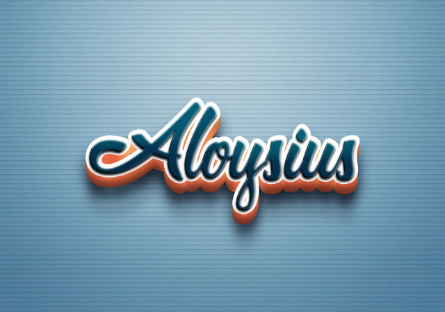 Free photo of Cursive Name DP: Aloysius