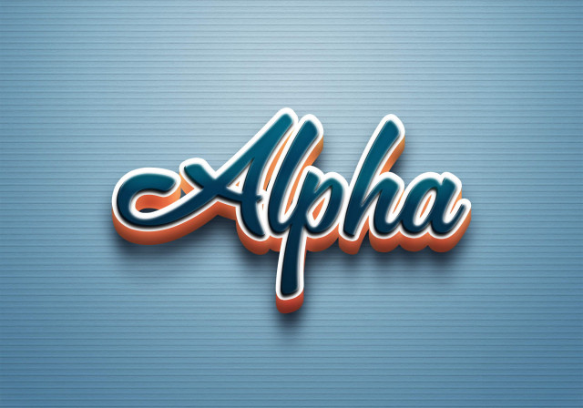 Free photo of Cursive Name DP: Alpha