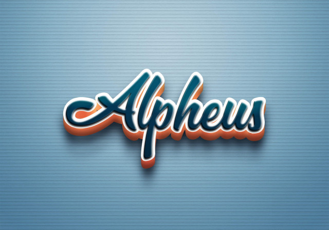 Free photo of Cursive Name DP: Alpheus