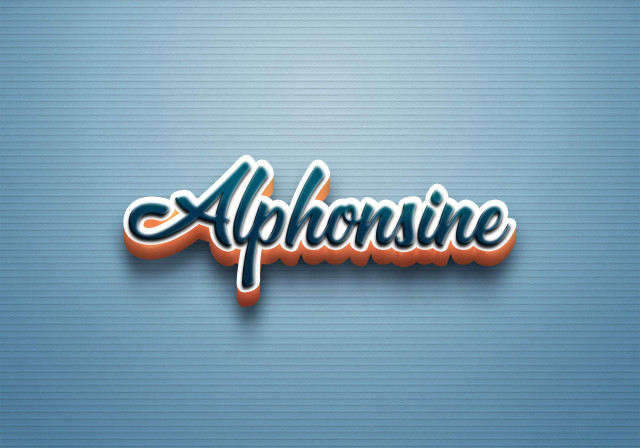 Free photo of Cursive Name DP: Alphonsine