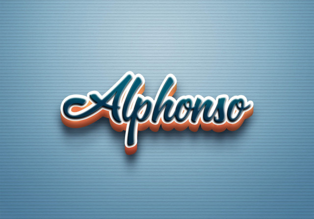 Free photo of Cursive Name DP: Alphonso