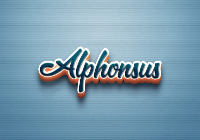 Free photo of Cursive Name DP: Alphonsus