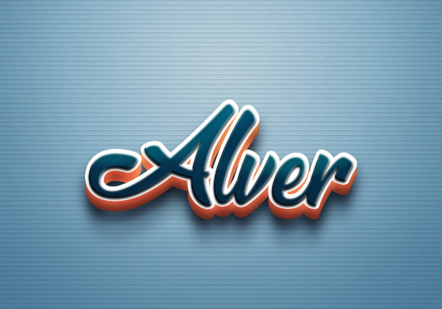 Free photo of Cursive Name DP: Alver