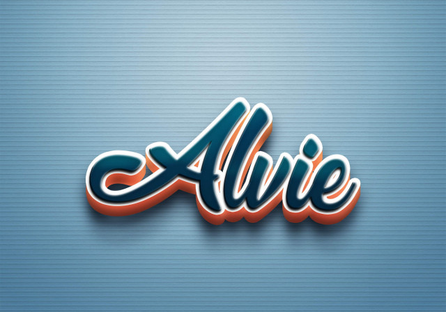 Free photo of Cursive Name DP: Alvie