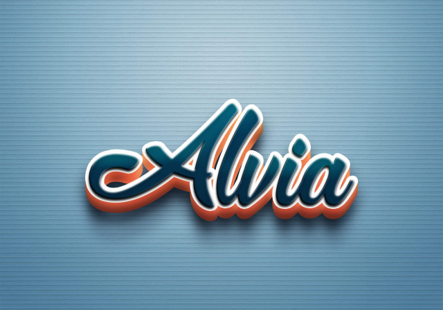 Free photo of Cursive Name DP: Alvia