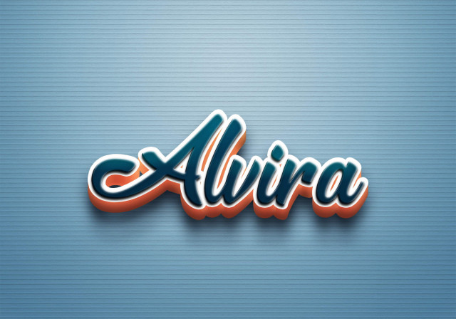 Free photo of Cursive Name DP: Alvira