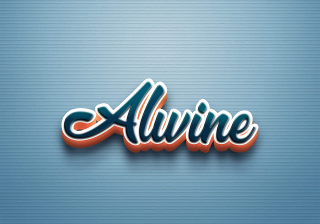 Free photo of Cursive Name DP: Alwine