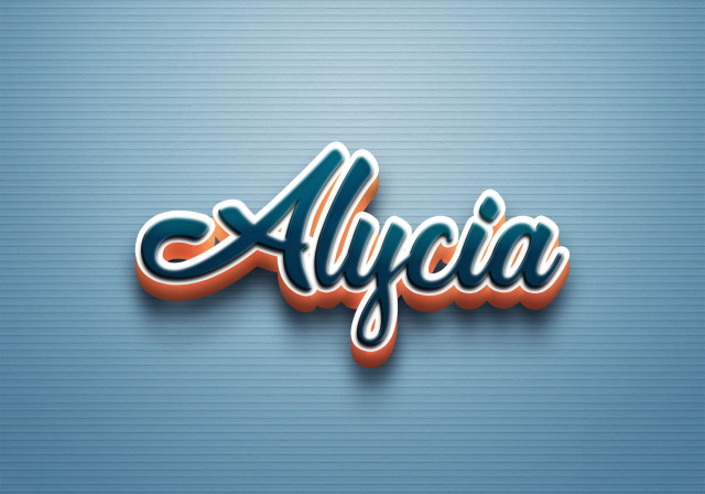 Free photo of Cursive Name DP: Alycia