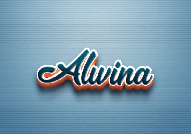 Free photo of Cursive Name DP: Alwina